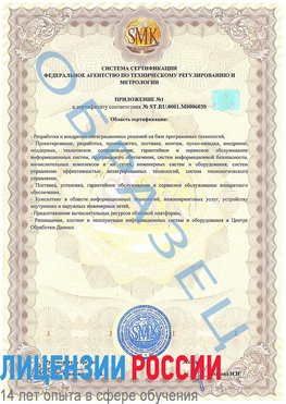 Образец сертификата соответствия (приложение) Иланский Сертификат ISO 27001