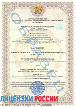 Образец разрешение Иланский Сертификат ISO 50001